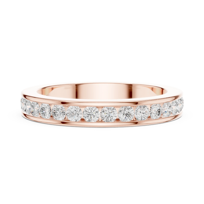 1.08 CTW Round Lab-Grown Diamond Channel-Set Men’s Band in 14K Gold
