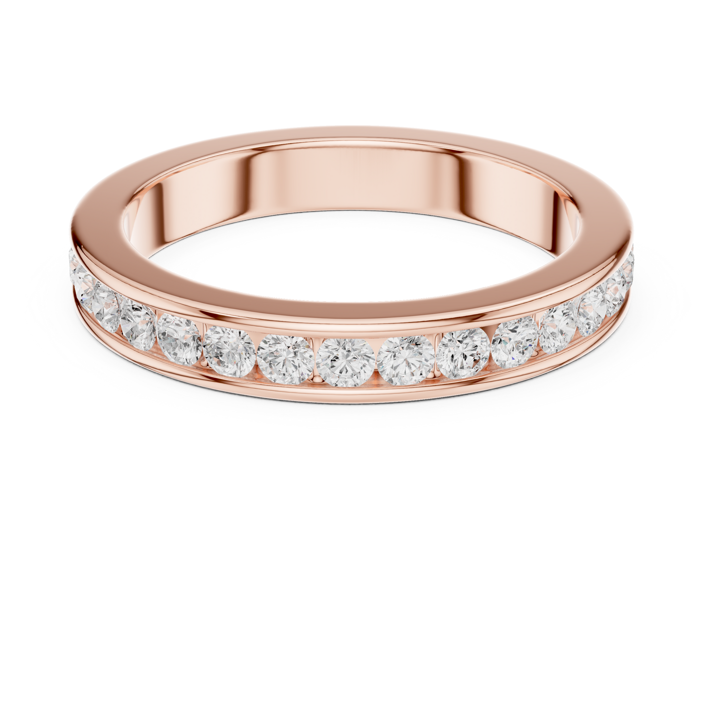 1.08 CTW Round Lab-Grown Diamond Channel-Set Men’s Band in 14K Gold
