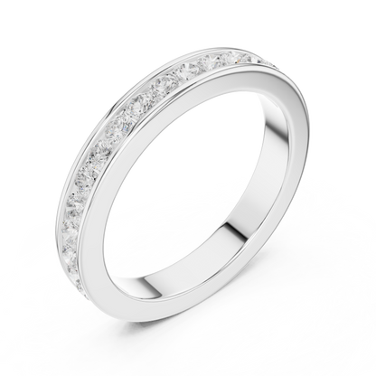 1.08 CTW Round Lab-Grown Diamond Channel-Set Men’s Band in 14K Gold