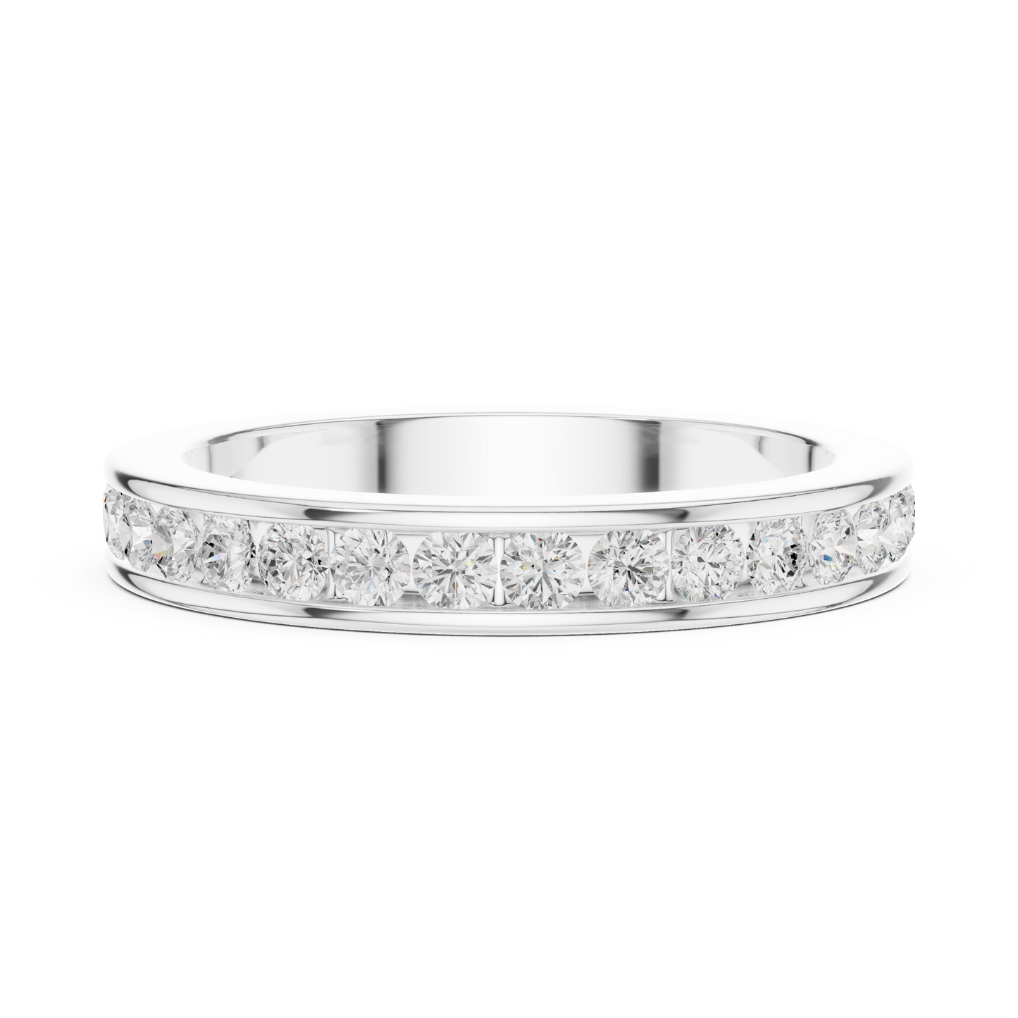 1.08 CTW Round Lab-Grown Diamond Channel-Set Men’s Band in 14K Gold