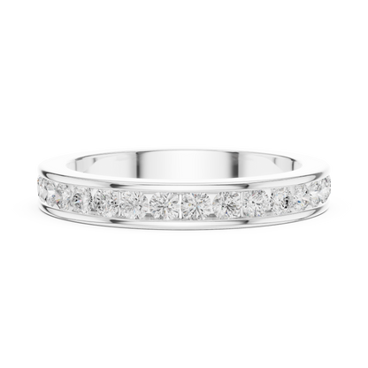 1.08 CTW Round Lab-Grown Diamond Channel-Set Men’s Band in 14K Gold
