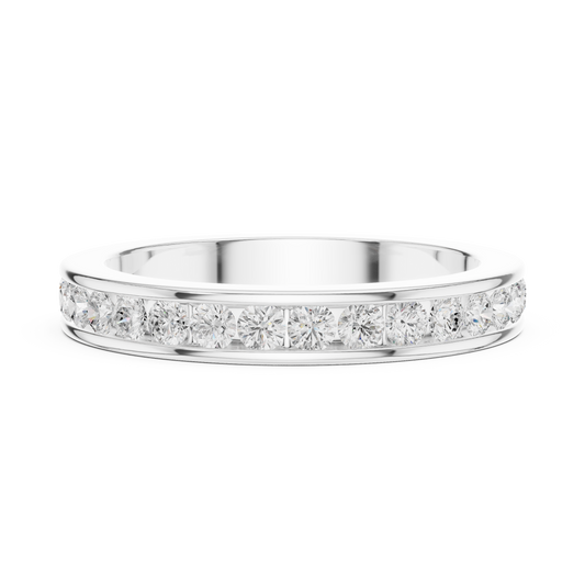1.08 CTW Round Lab-Grown Diamond Channel-Set Men’s Band in 14K Gold