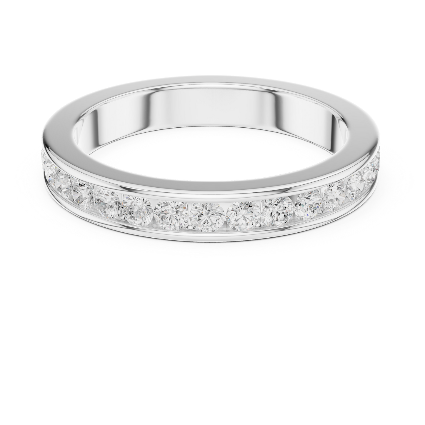 1.08 CTW Round Lab-Grown Diamond Channel-Set Men’s Band in 14K Gold