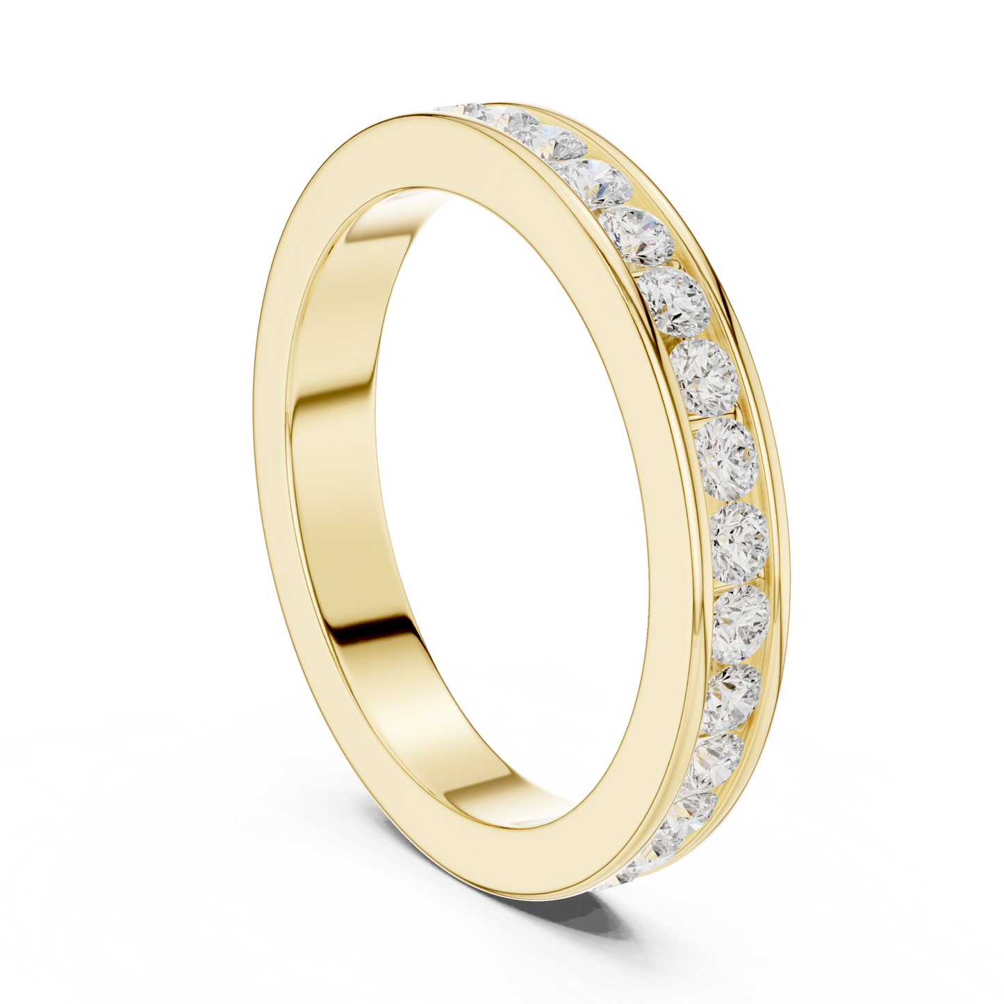 1.08 CTW Round Lab-Grown Diamond Channel-Set Men’s Band in 14K Gold