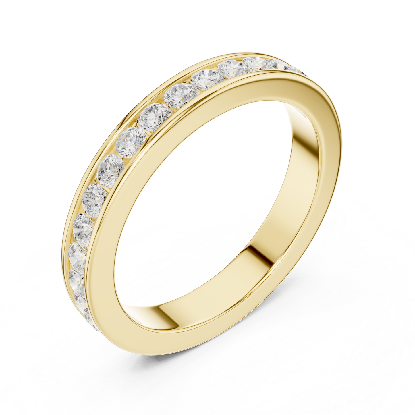 1.08 CTW Round Lab-Grown Diamond Channel-Set Men’s Band in 14K Gold