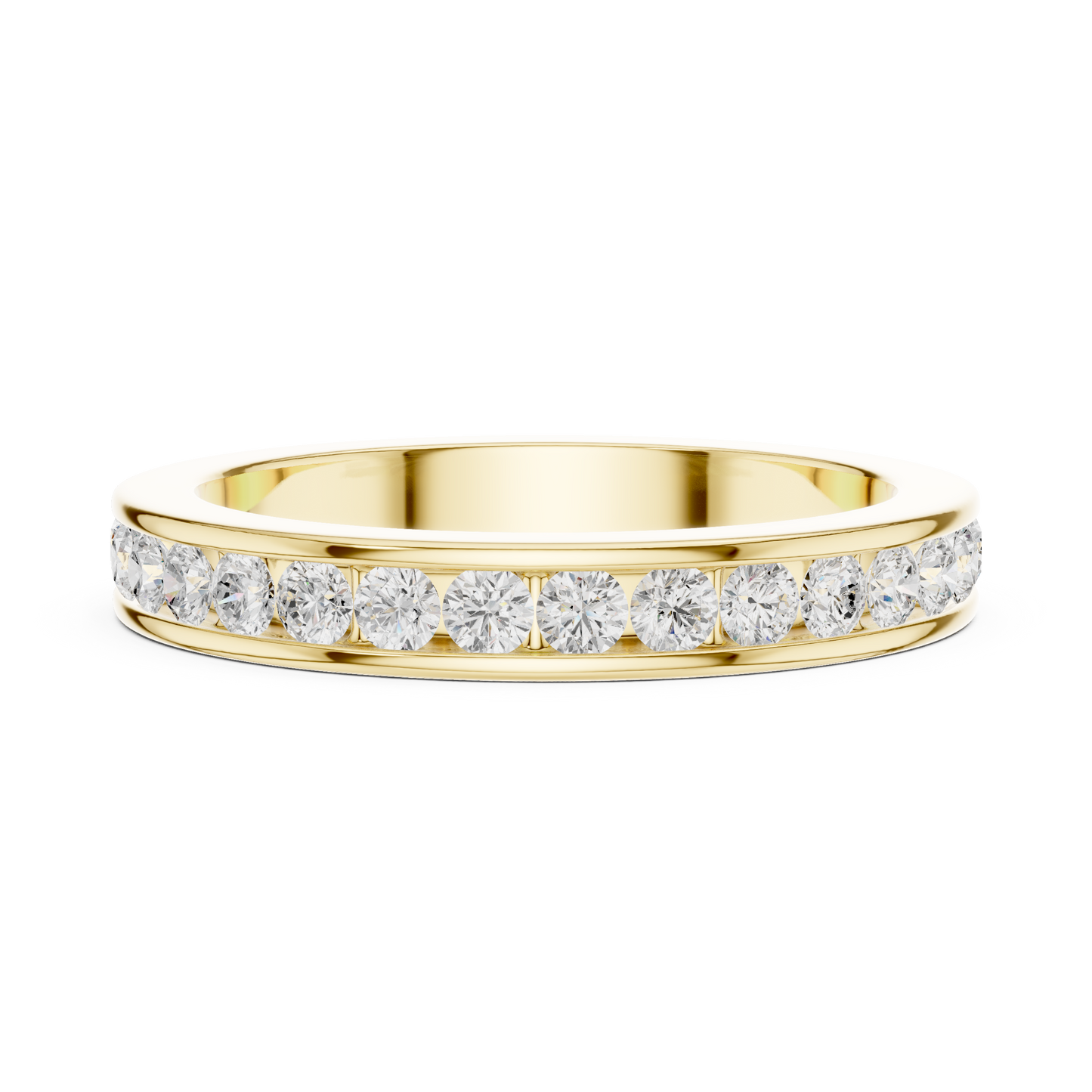 1.08 CTW Round Lab-Grown Diamond Channel-Set Men’s Band in 14K Gold