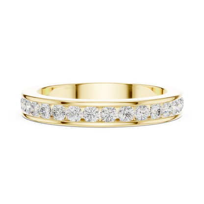1.08 CTW Round Lab-Grown Diamond Channel-Set Men’s Band in 14K Gold