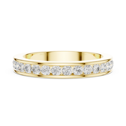 1.08 CTW Round Lab-Grown Diamond Channel-Set Men’s Band in 14K Gold