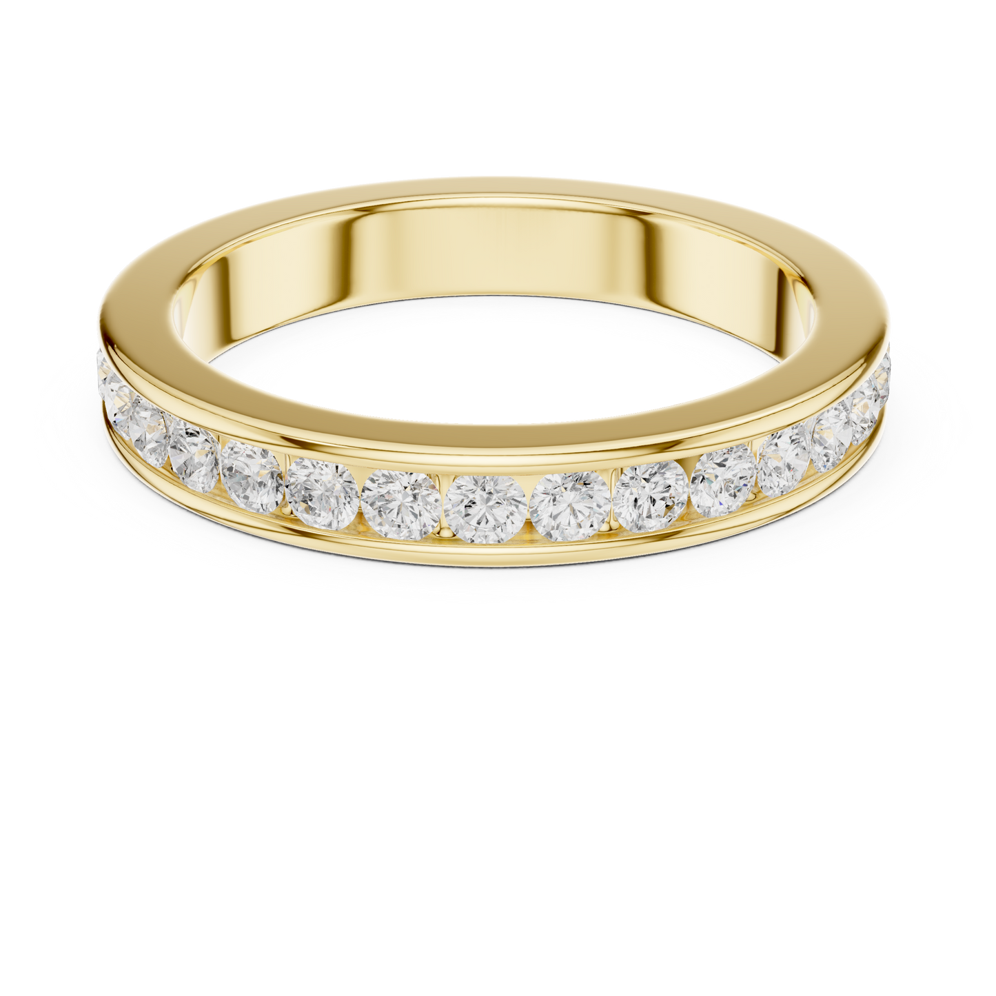 1.08 CTW Round Lab-Grown Diamond Channel-Set Men’s Band in 14K Gold