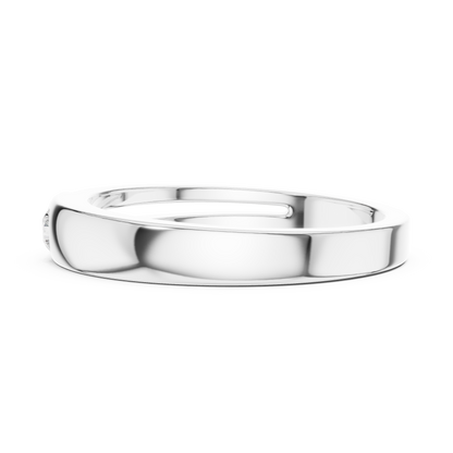 0.07 CT Round Lab-Grown Diamond Split-Groove Men’s Band in 14K Gold