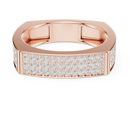 0.53 CTW Multi-Row Pavé Lab-Grown Diamond Men’s Ring in 14K Gold