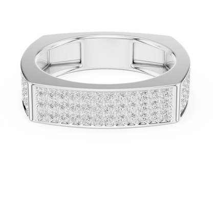 0.53 CTW Multi-Row Pavé Lab-Grown Diamond Men’s Ring in 14K Gold