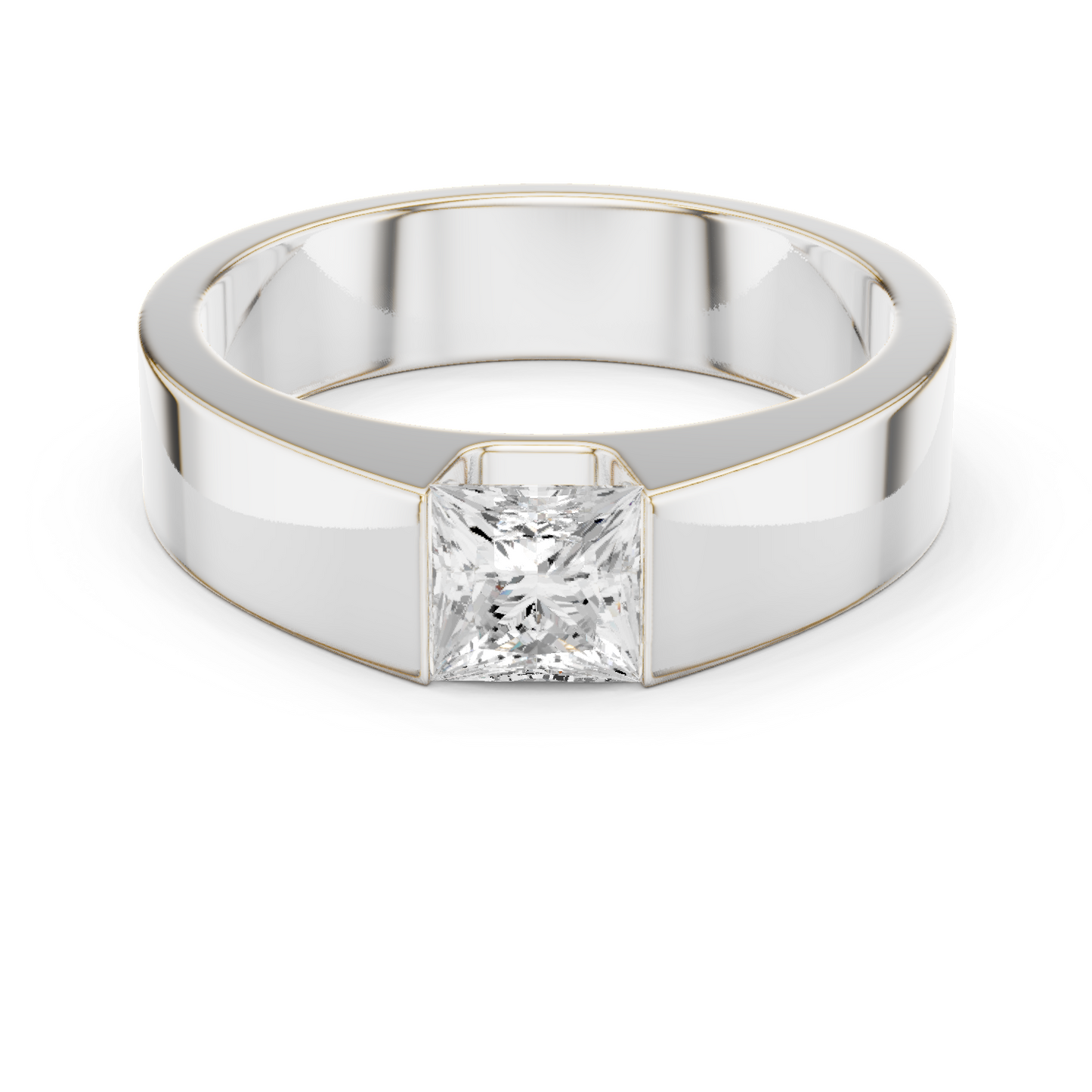 1.00 CT Princess-Cut Lab-Grown Diamond Men’s Band in 14K Gold