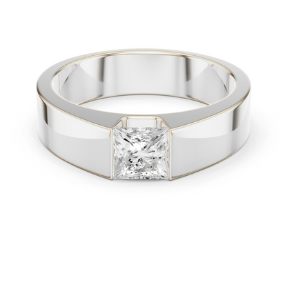 1.00 CT Princess-Cut Lab-Grown Diamond Men’s Band in 14K Gold