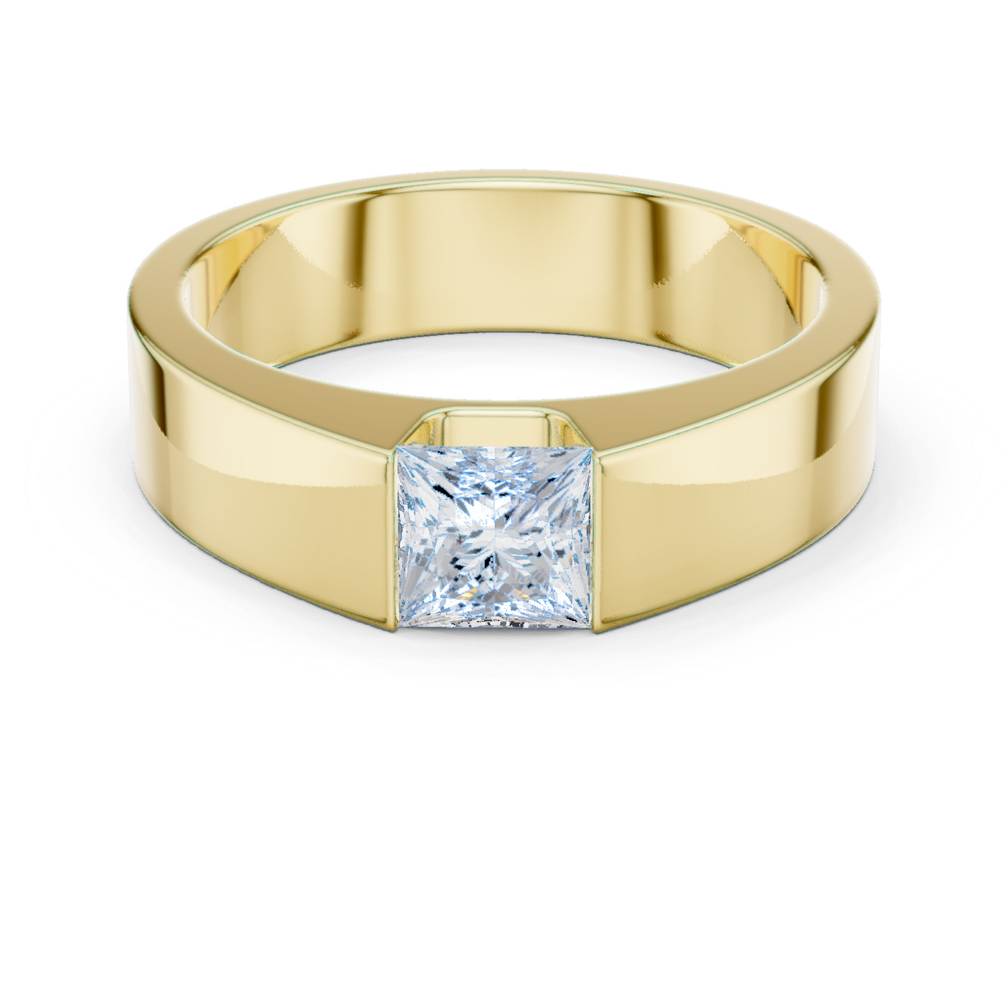 1.00 CT Princess-Cut Lab-Grown Diamond Men’s Band in 14K Gold