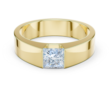 1.00 CT Princess-Cut Lab-Grown Diamond Men’s Band in 14K Gold