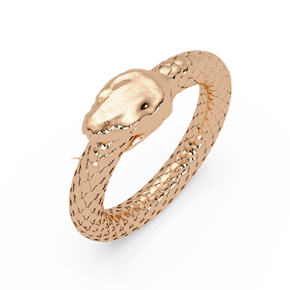 Polished Serpent Wrap Ring in Rose Gold – Lunéa Paris