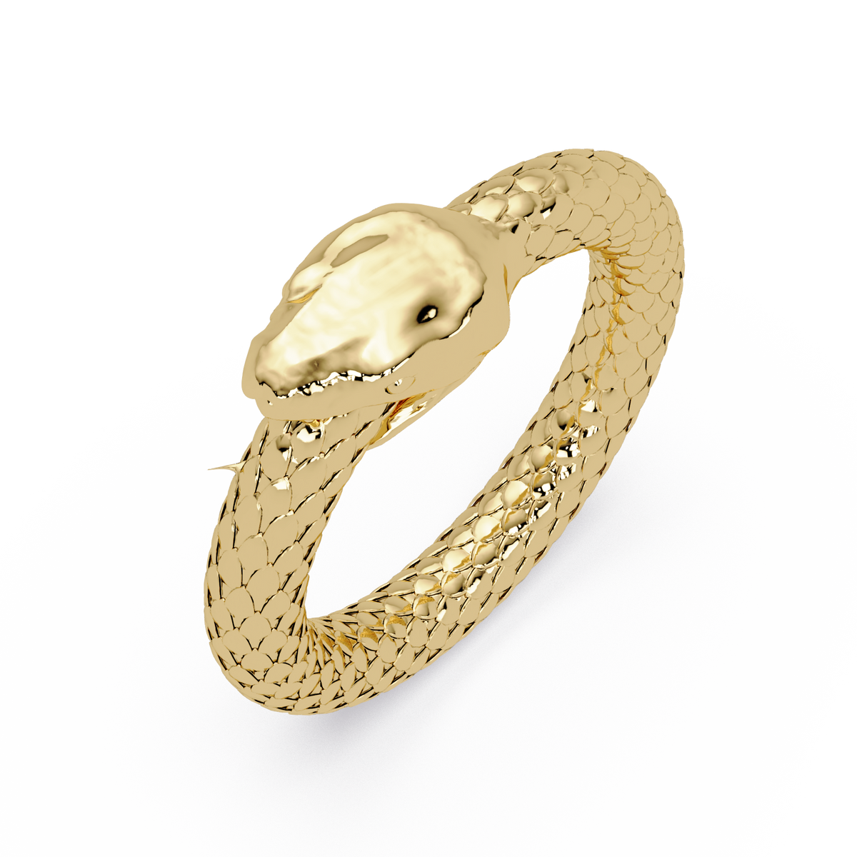 Polished Serpent Wrap Ring in Yellow Gold – Lunéa Paris