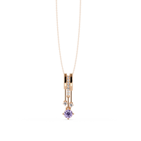Amethyst Purple - 14K Rose Gold