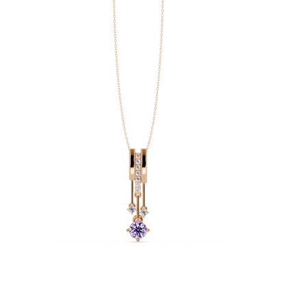 Amethyst Purple - 14K Rose Gold
