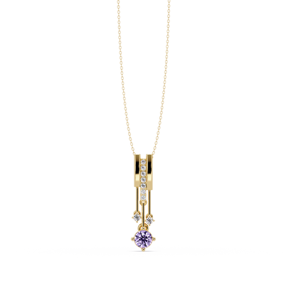 Amethyst Purple - 14K Yellow Gold