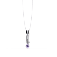 Amethyst Purple - White Gold / Platinum
