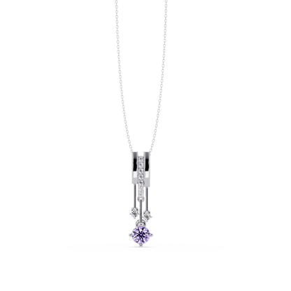 Amethyst Purple - White Gold / Platinum