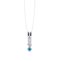 Aquamarine Blue - White Gold / Platinum