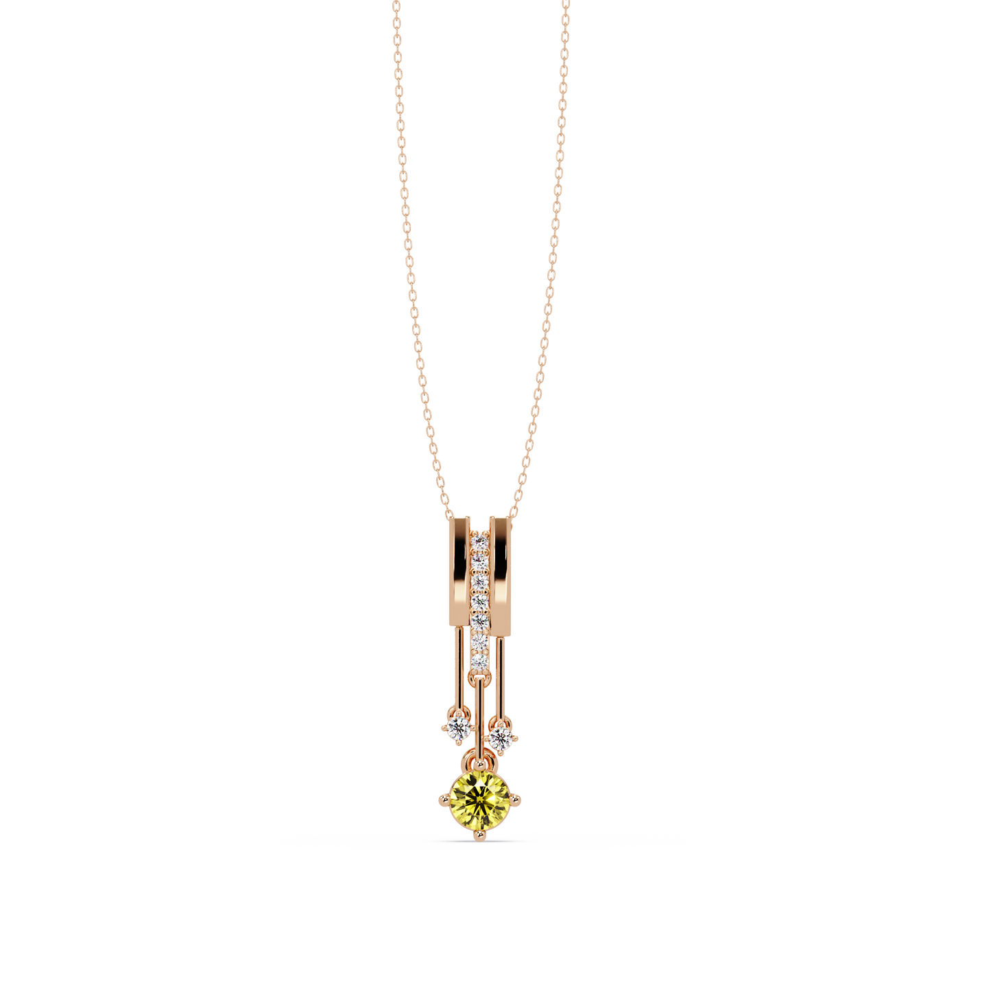 Citrine Yellow - 14K Rose Gold