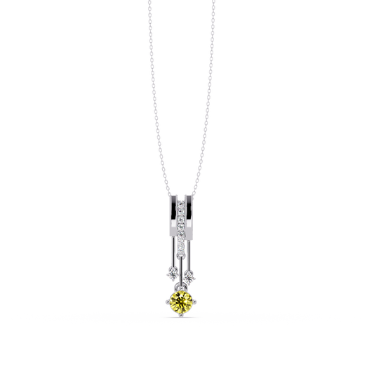 Citrine Yellow - White Gold / Platinum