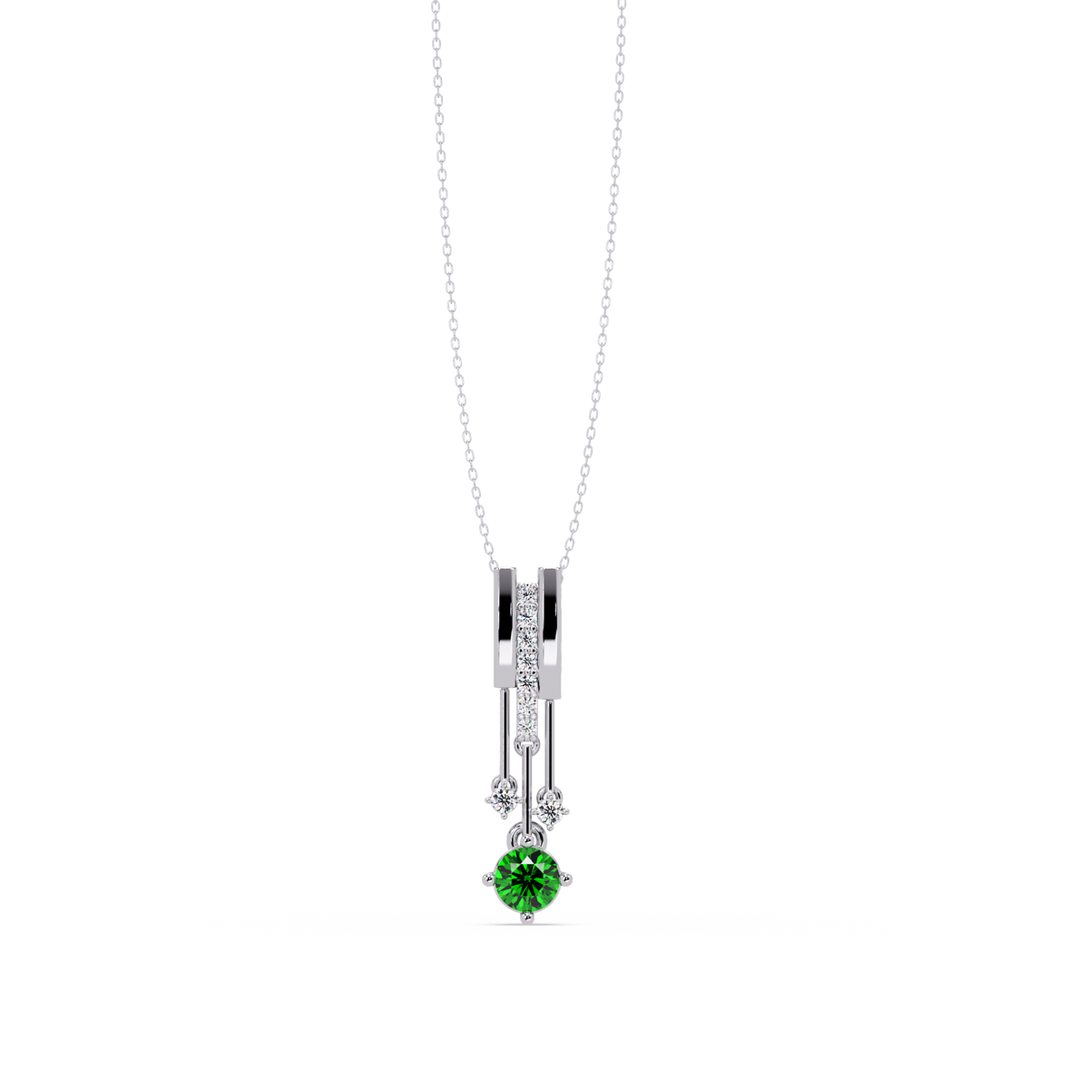 Emerald Green - White Gold / Platinum