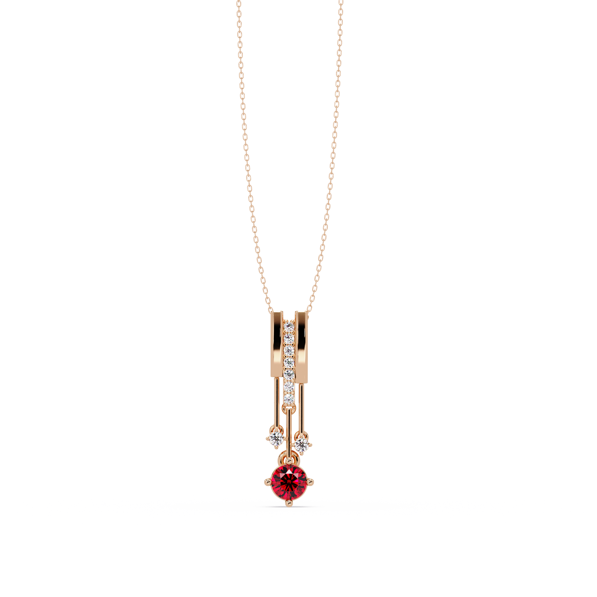 Ruby Red - 14K Rose Gold