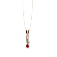 Ruby Red - 14K Rose Gold