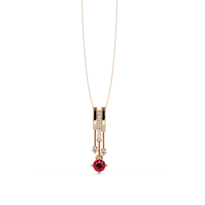 Ruby Red - 14K Rose Gold