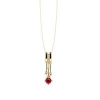 Ruby Red - 14K Yellow Gold