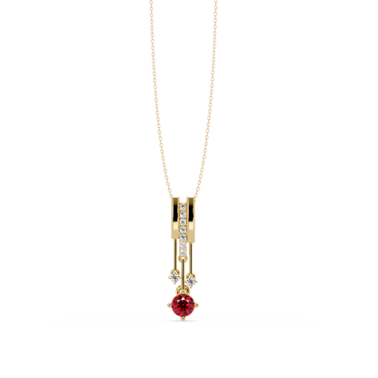 Ruby Red - 14K Yellow Gold