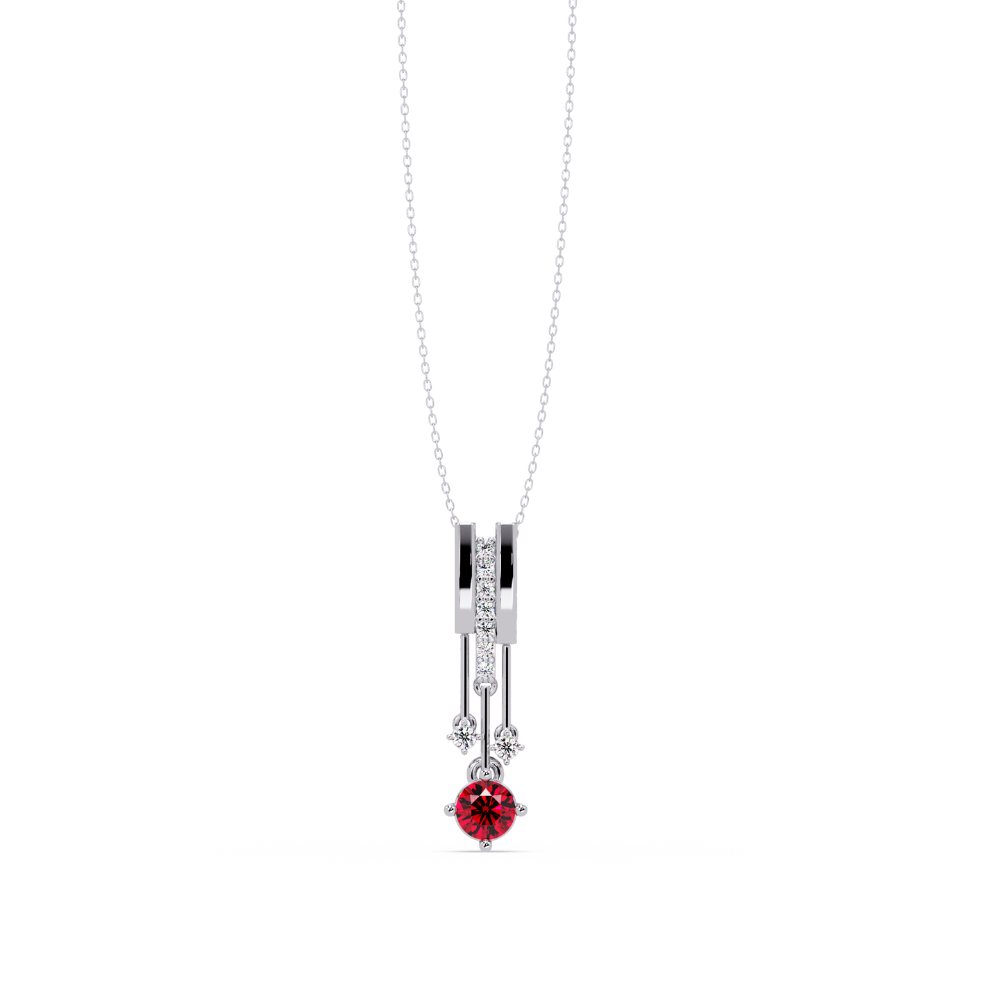 Ruby Red - White Gold / Platinum