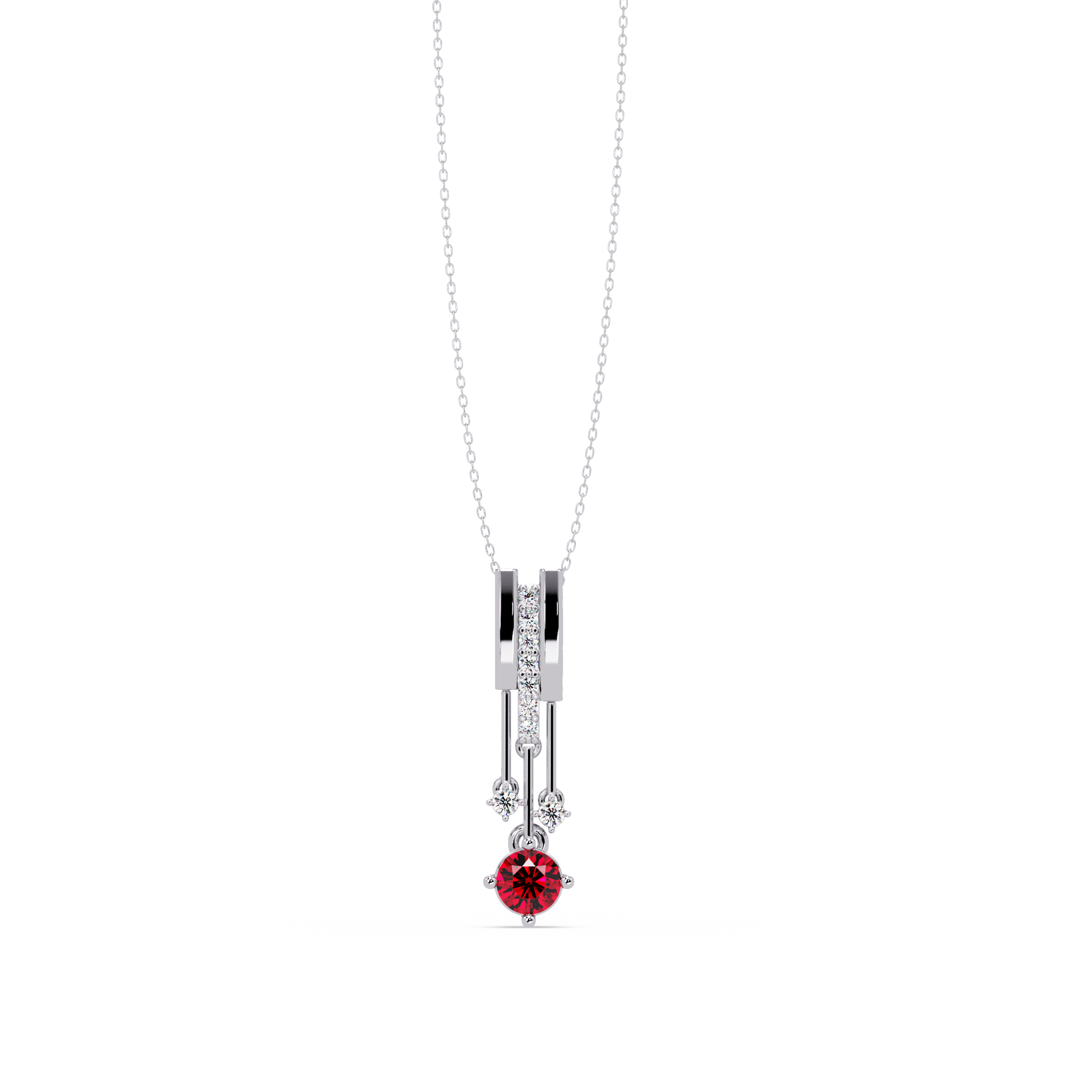 Ruby Red - White Gold / Platinum