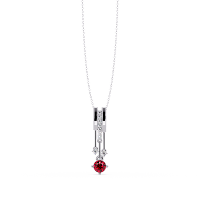 Ruby Red - White Gold / Platinum
