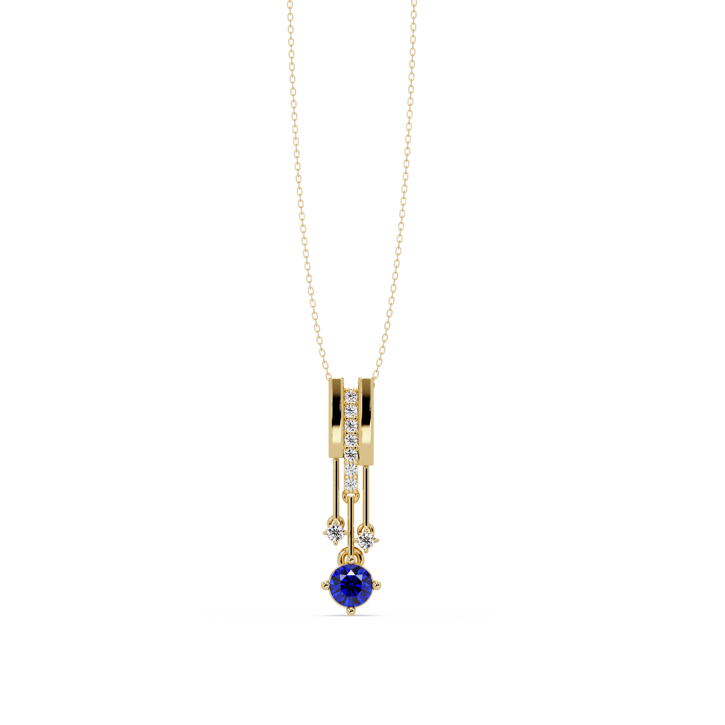 Sapphire Blue - 14K Yellow Gold
