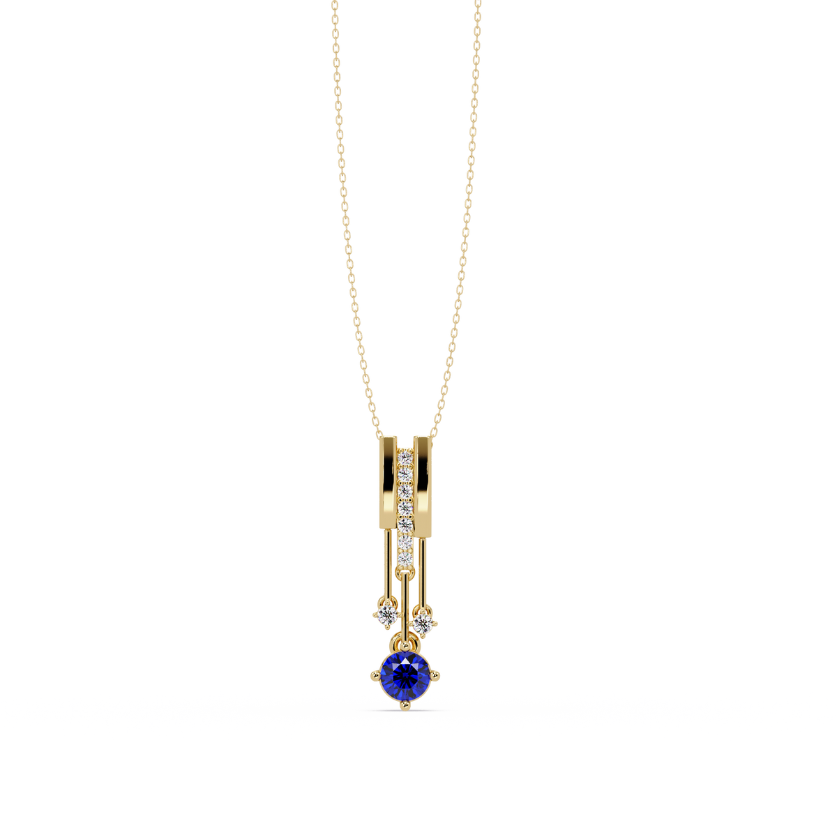 Sapphire Blue - 14K Yellow Gold