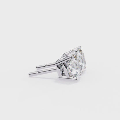 2.33 CTW Cushion-Cut Lab-Grown Diamond Stud Earrings in 14K Gold