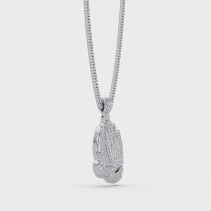 Praying Hands Diamond Pendant Necklace