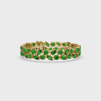 17.8 CTW Three-Row Mixed-Shape Colorstone Tennis Bracelet