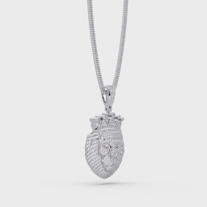 Crowned Lion Diamond Pendant Necklace