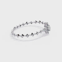 1.7 CTW Princess Halo & Round Diamond Link Tennis Bracelet | 14K Gold & Platinum – Lunéa Paris