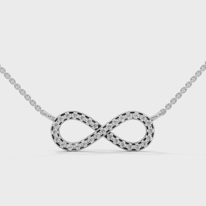 0.20 CT. Infinity Diamond Pendant – Lab-Grown | Lab Grown | 14K Gold & Platinum