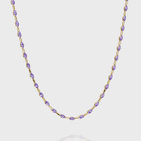 9.7 CTW Emerald-Cut Geometric Colorstone Tennis Necklace