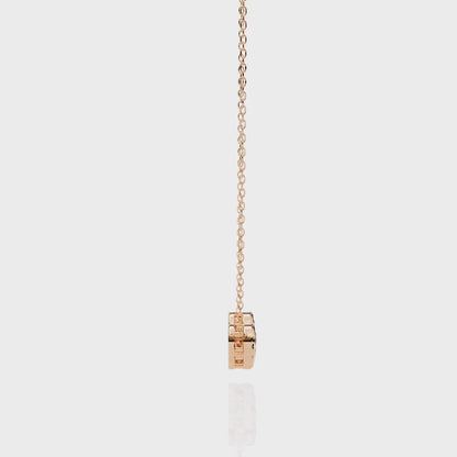 0.30 CTW Graduated Five-Stone Lab-Grown Diamond Bezel Necklace in 14K Gold & Platinum