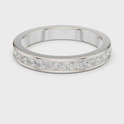 1.08 CTW Round Lab-Grown Diamond Channel-Set Men’s Band in 14K Gold